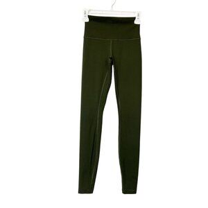 Lululemon Wunder Under High Rise Tight Womens Size 2 Olive Green 28”